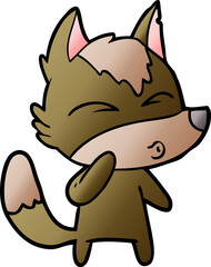 cartoon wolf whistling