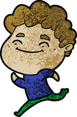 cartoon friendly man