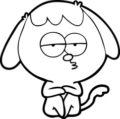 cartoon bored dog