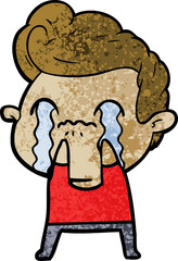 cartoon man crying