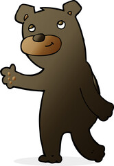 cute cartoon black bear