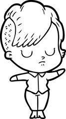 cartoon woman