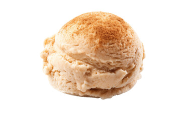 Decadent Frosting Cinnamon Ice Cream Delight isolated on transparent background