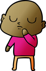 cartoon bald man