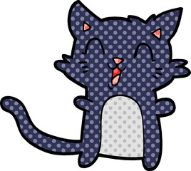 cartoon happy cat
