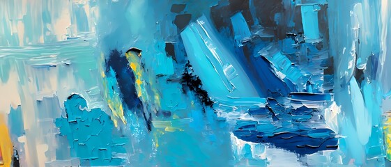 Abstract oil painting background. Palette knife technique
