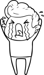 cartoon crying man