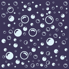 Light blue soap bubbles on a dark purple background. Light blue soap bubbles on a dark purple background jpeg mickey mouse. Bubbles vector background with flat line icons. illustration.