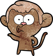 cartoon hooting monkey