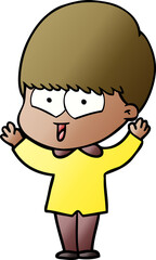 cartoon happy boy
