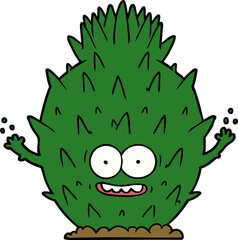 Fototapeta premium cartoon cactus