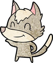 friendly cartoon wolf