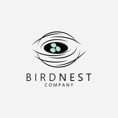 Bird Nest Logo Template Vector Illustration