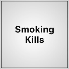 Smoking kills warning poster