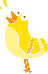 flat color illustration of bird