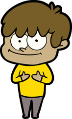 happy cartoon man