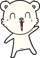 happy cartoon polar bear