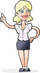 cartoon woman with great idea