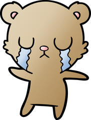 crying bear cartoon chraracter