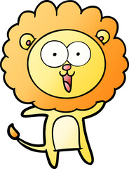 happy cartoon lion