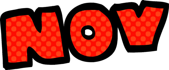 cartoon doodle month of november