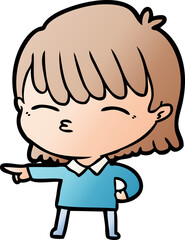 cartoon woman