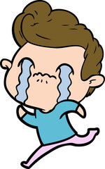 cartoon man crying