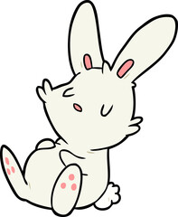 cute cartoon rabbit sleeping