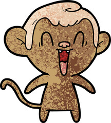 cartoon laughing monkey
