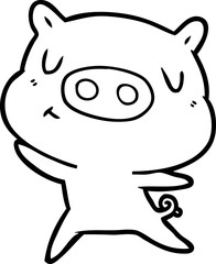 cartoon content pig