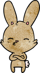 Obraz premium curious bunny cartoon