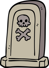 cartoon doodle spooky victorian grave