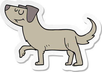 sticker of a cartoon dog