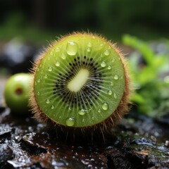 close up of kiwi fruit