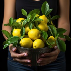 lemons in a hand