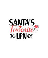Christmas Nurse svg Bundle, Santa's Favorite Nurse svg, Christmas Stethoscope svg, Christmas Nurse Crew svg