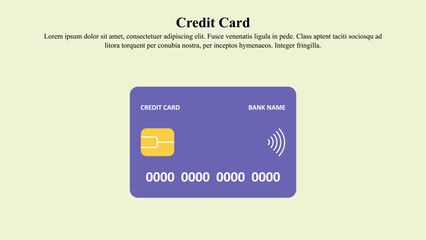 Illustration concept of an isolated credit card.