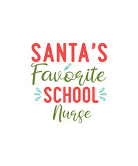 Fototapeta na wymiar Christmas Nurse svg Bundle, Santa's Favorite Nurse svg, Christmas Stethoscope svg, Christmas Nurse Crew svg