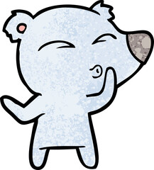 cartoon whistling bear