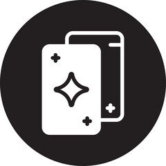 playing cards glyph icon