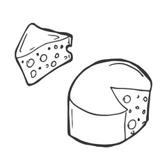 Cheese organic milk butter fresh food vector