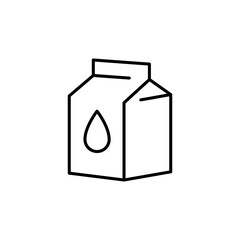 Milk pack line icon. Editable stroke