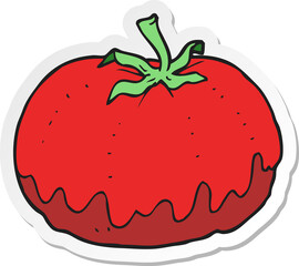 sticker of a cartoon tomato