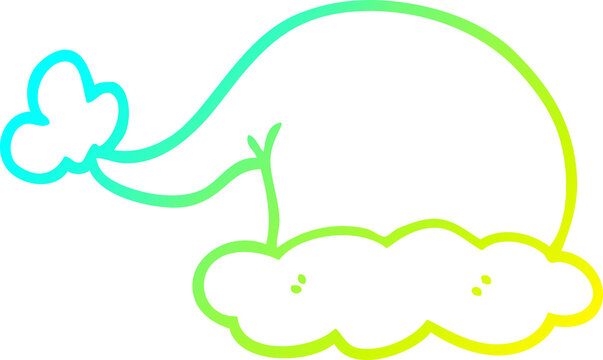 recommend clip art: cold gradient line drawing of a cartoon elf hat