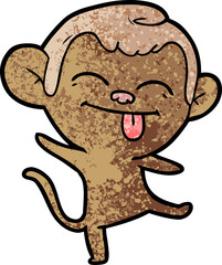 funny cartoon monkey dancing
