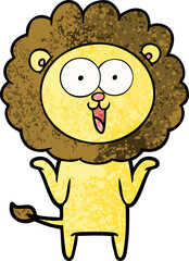 happy cartoon lion