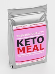 Realistic 3D Render of Keto Meal