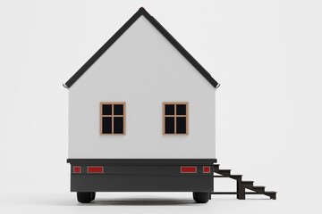 Realistic 3D Render of Tiny House