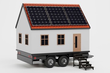 Realistic 3D Render of Tiny House
