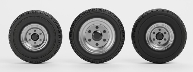 Realistic 3D Render of Tyres